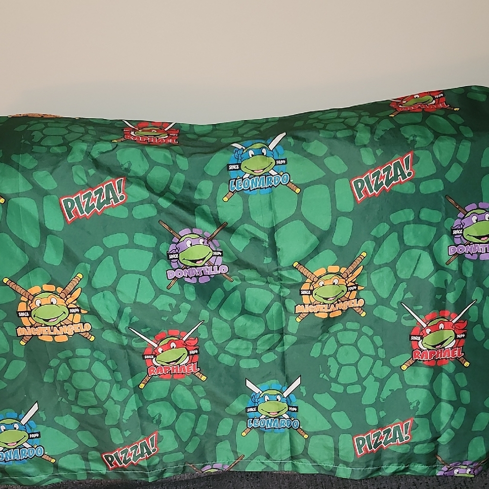 Teenage Mutant Ninja Turtles Green Blanket Vintage